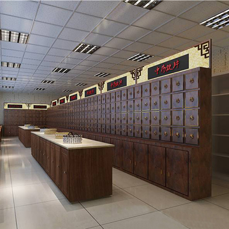  Traditional Chinese medicine cabinet in hospital